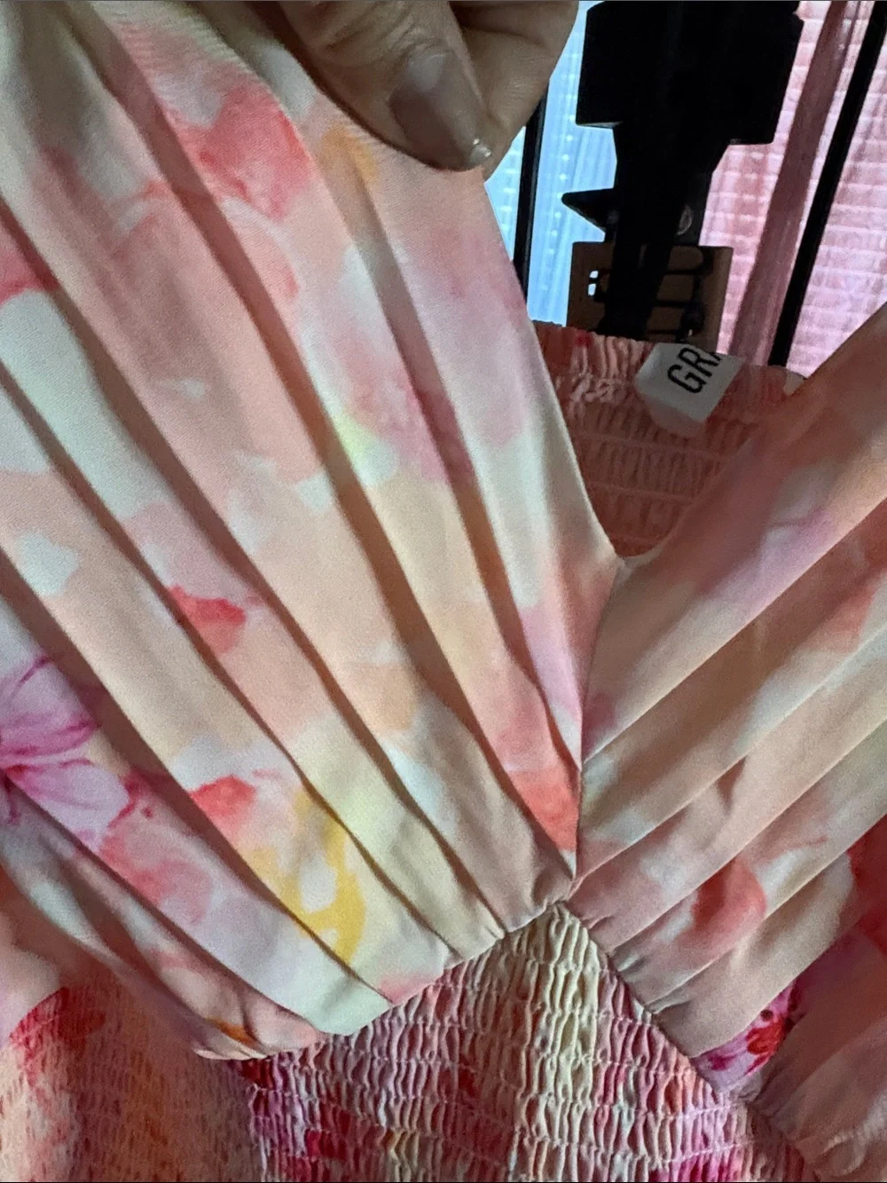 Grace Karin Pink Floral Ruffle-Hem Sundress